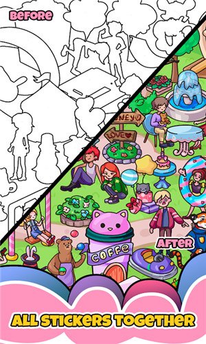 贴纸书填色拼图挑战(Sticker bookcoloringpuzzle)1
